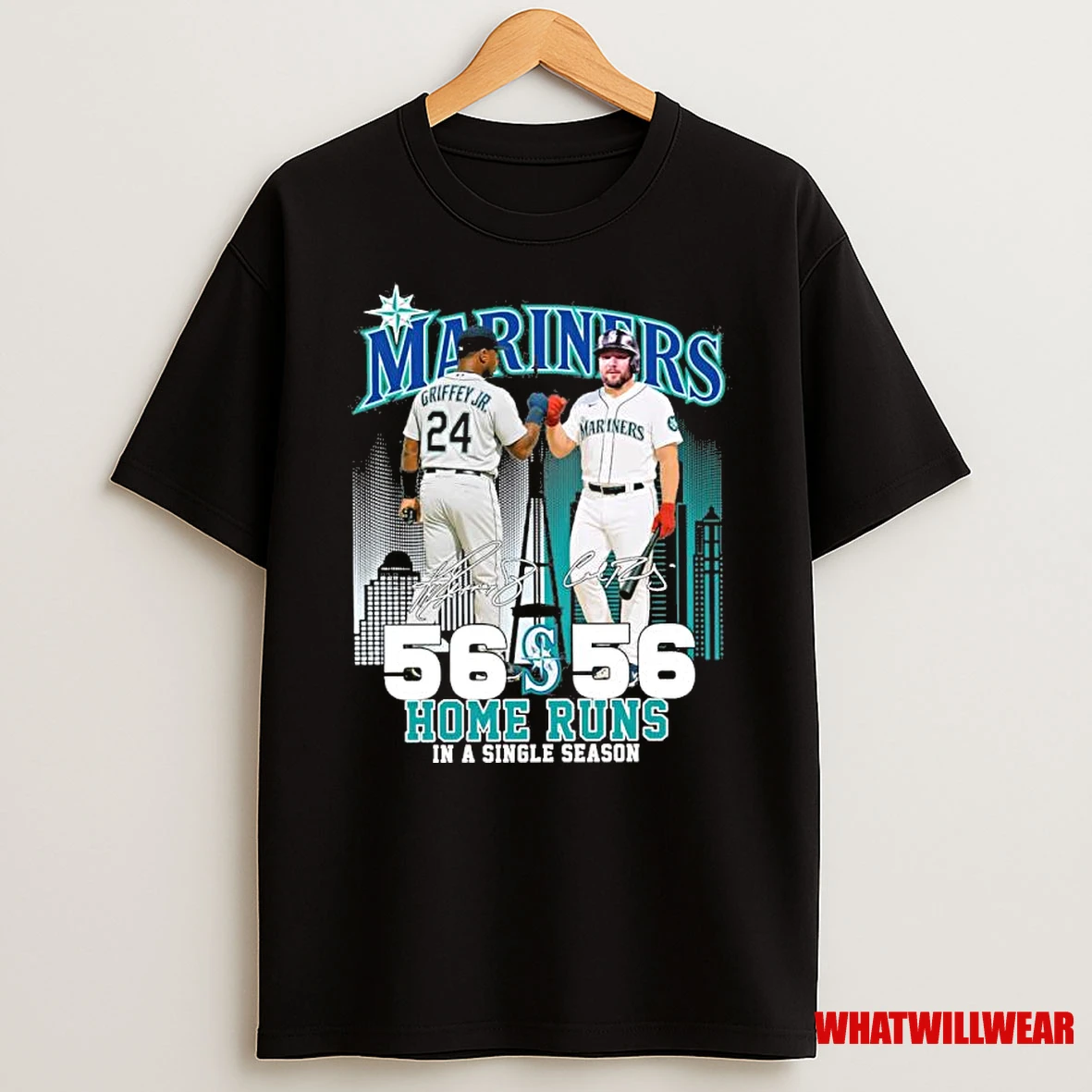 Seattle Mariners Ken Griffey Jr And Cal Raleigh 56 Home Runs In A Single Season Shirts