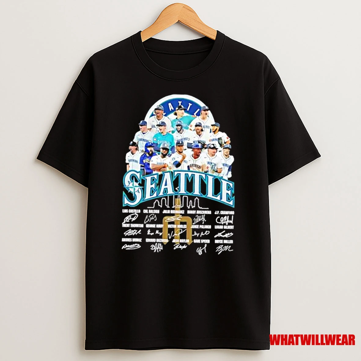 Seattle Mariners Luis Castillo And All Players Skyline Shirts