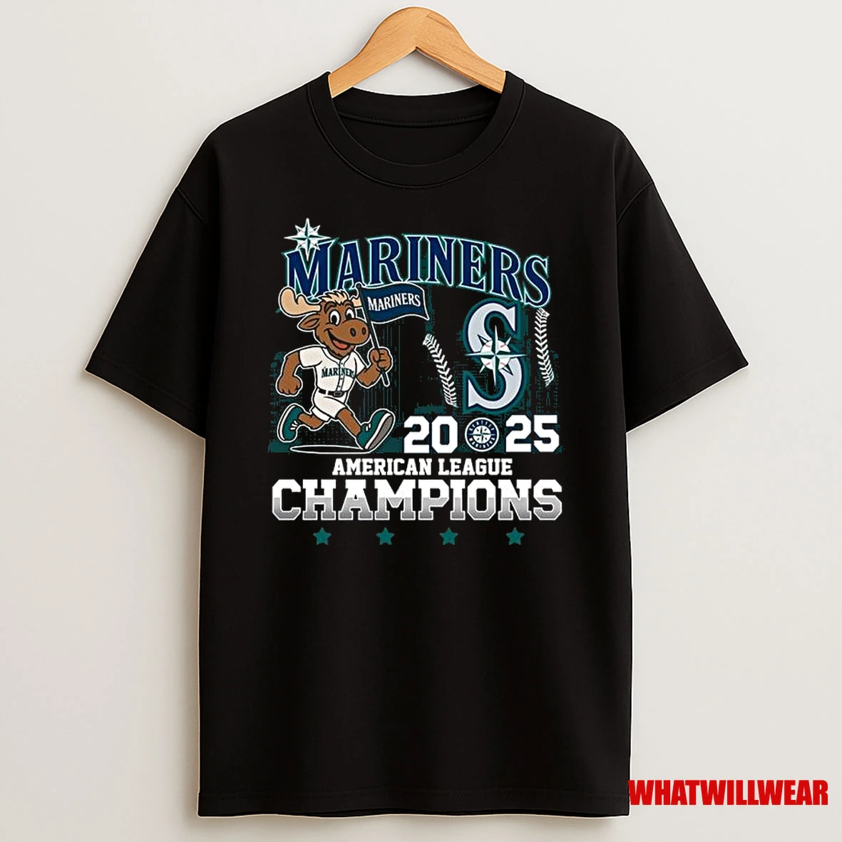 Seattle Mariners Mascot 2025 American League Champions Shirts