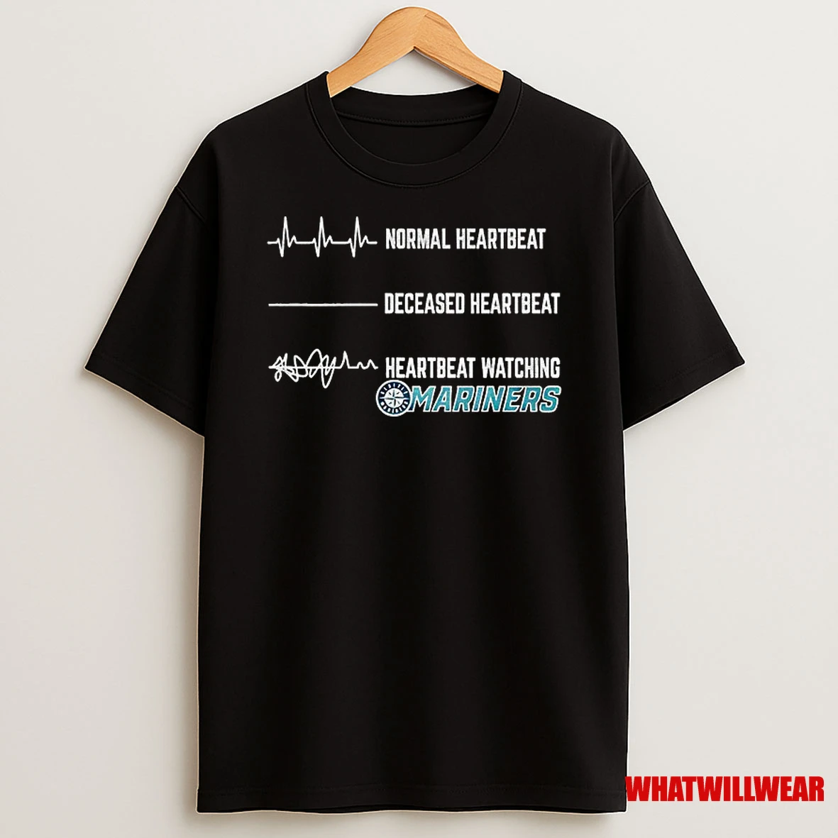 Seattle Mariners Normal Heartbeat Deceased Heartbeat Heartbeat Watching Mlb Baseball Shirts