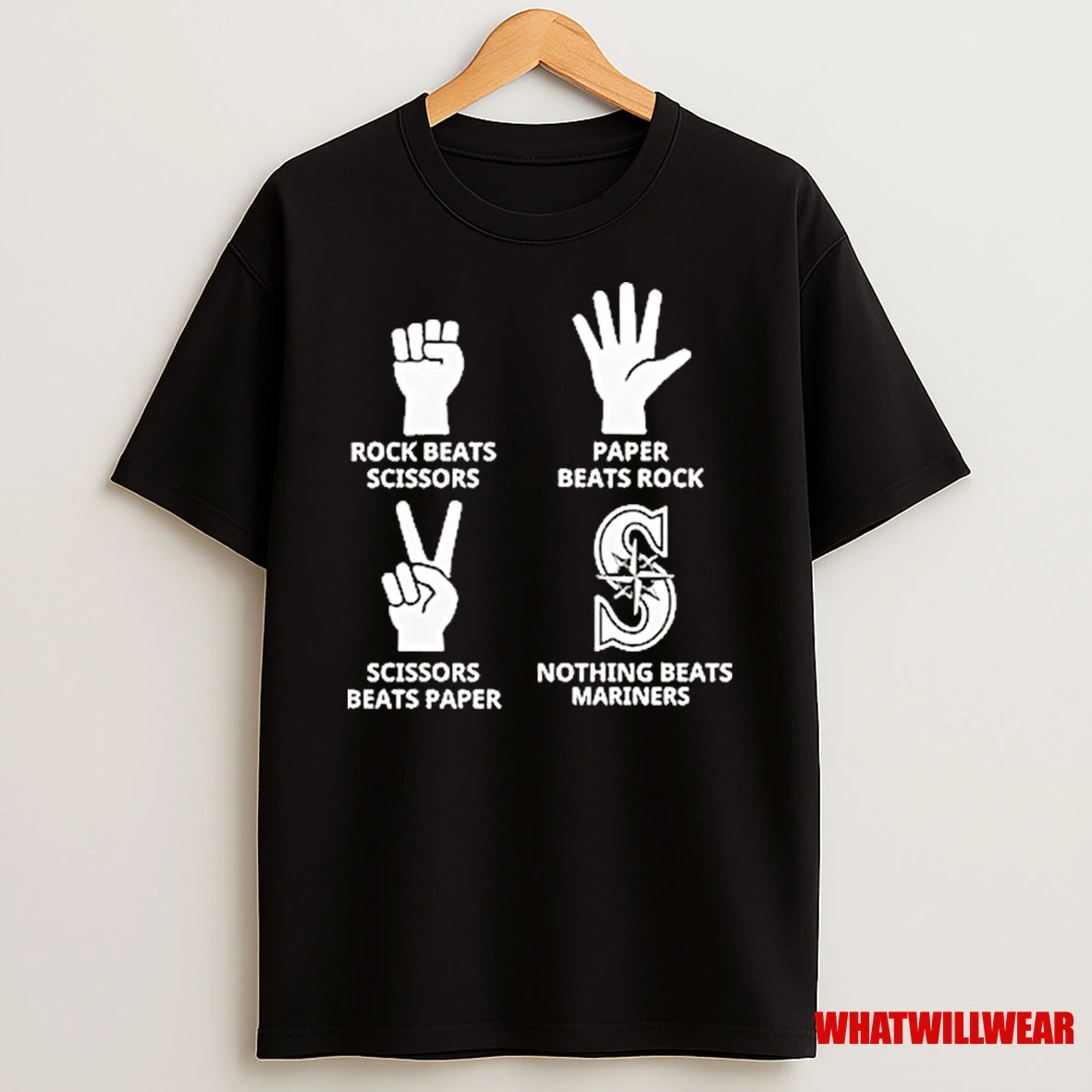 Seattle Mariners Paper Beats Rock Shirts