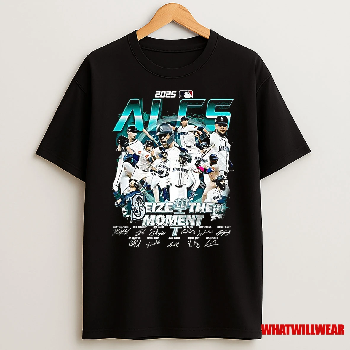 Seattle Mariners Baseball 2025 Seize The Moment Player Signature Shirts
