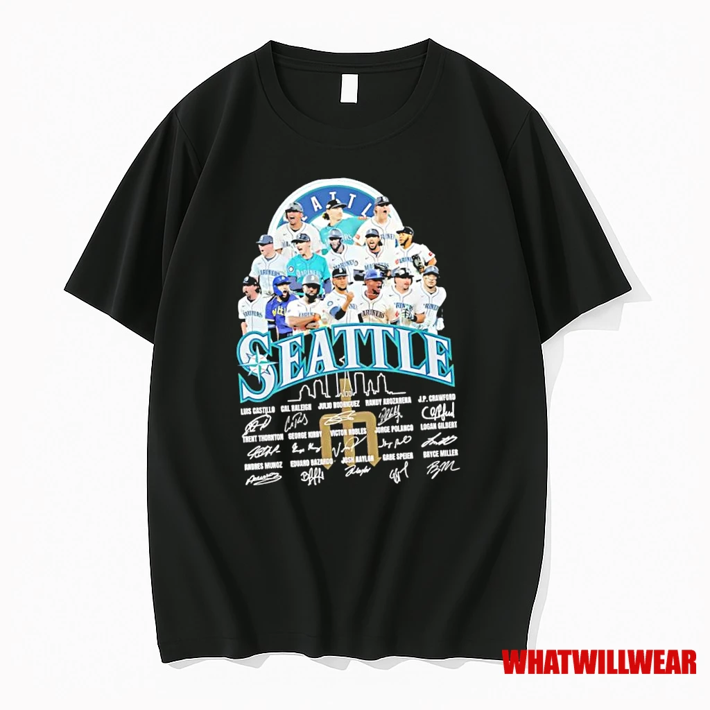 Seattle Mariners Baseball Team Signatures All Players Shirts