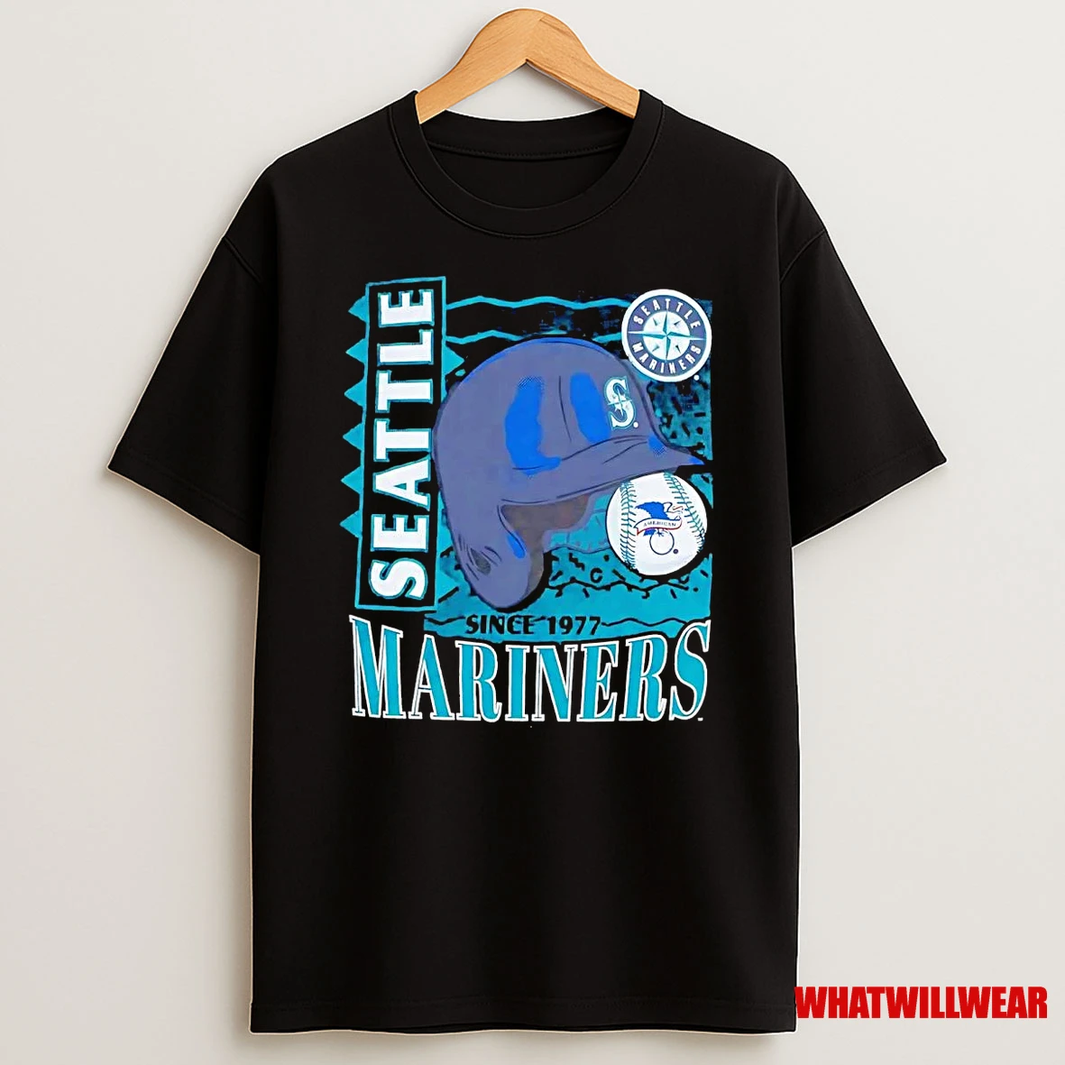 Seattle Mariners Since 1977 Helmet Shirts
