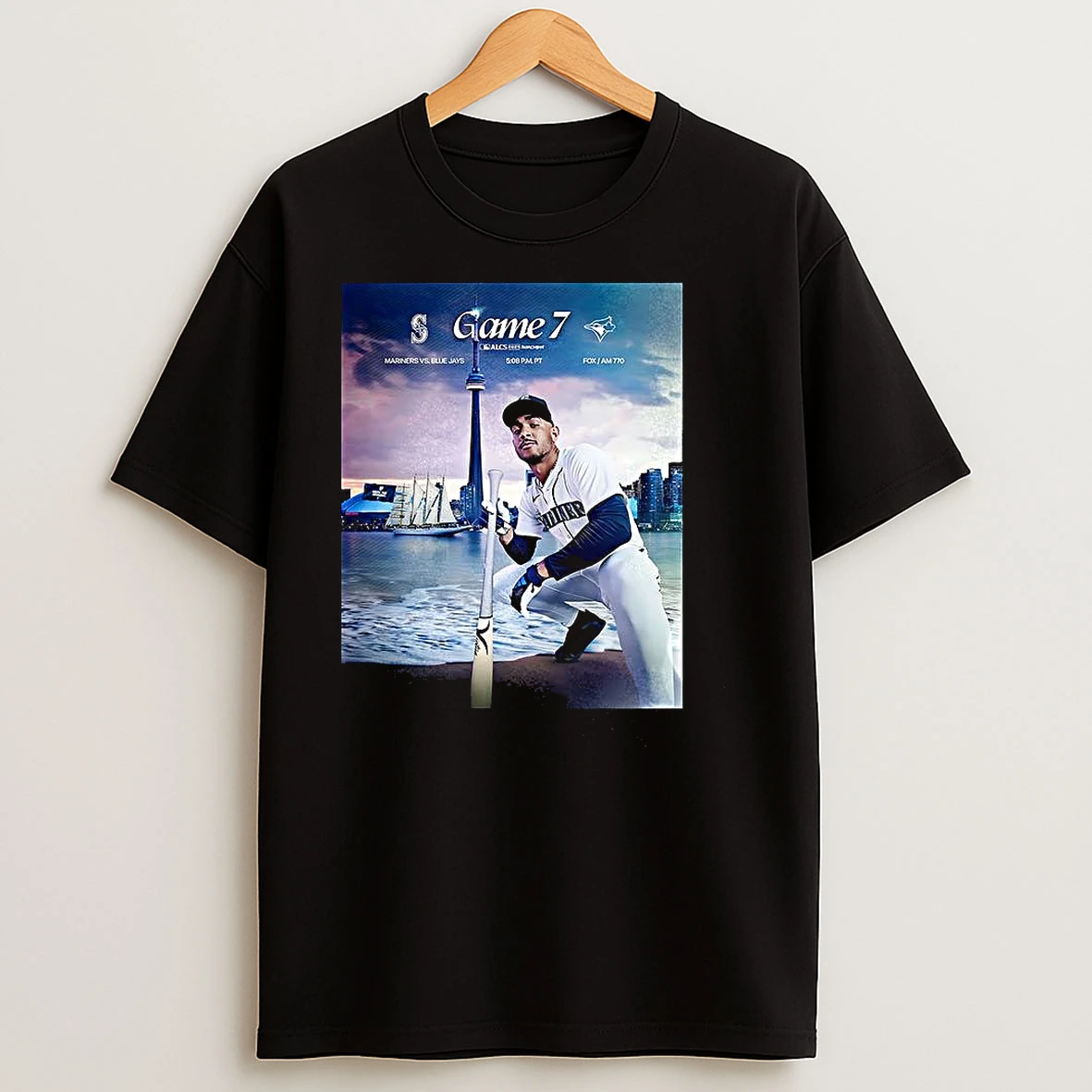 Seattle Mariners Vs Toronto Blue Jays Alcs Game 7 Julio Rodriguez T Shirts
