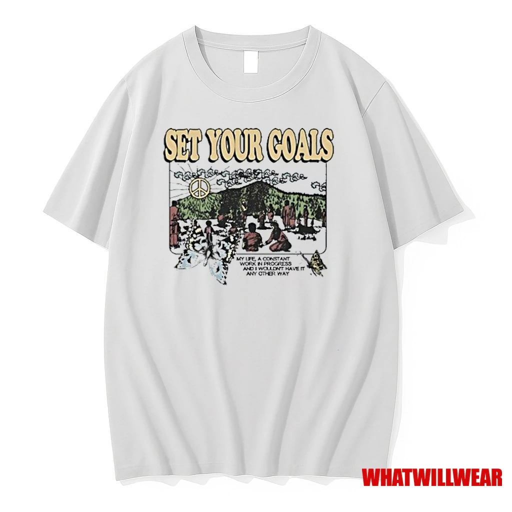 Set Your Goals My Life A Constant Work In Progress And I Wouldnt Have It Any Other Way Las Vegas Festival Grounds Oct 19 2025 Peace Shirts