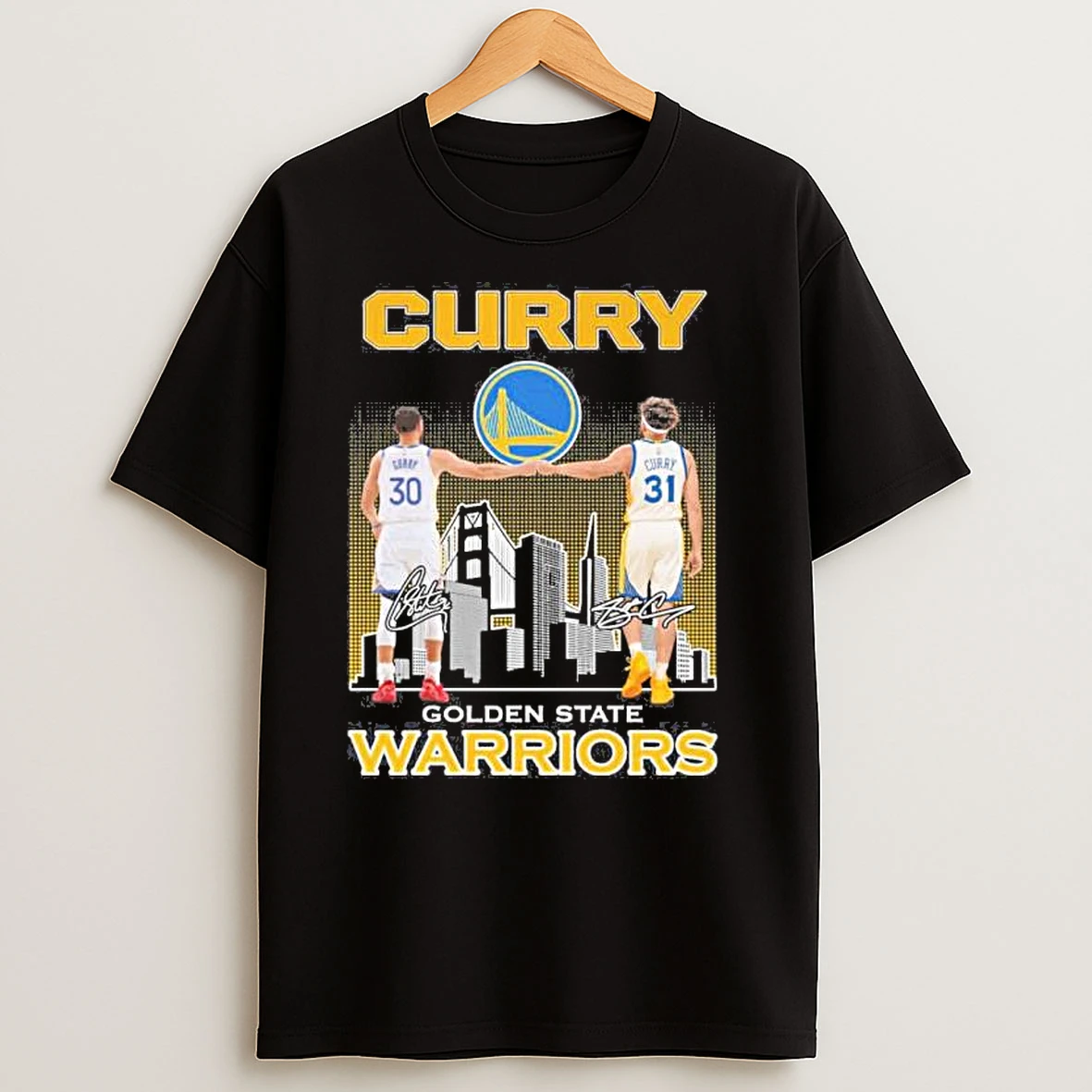Seth Curry And Stephen Curry Golden State Warriors T Shirts