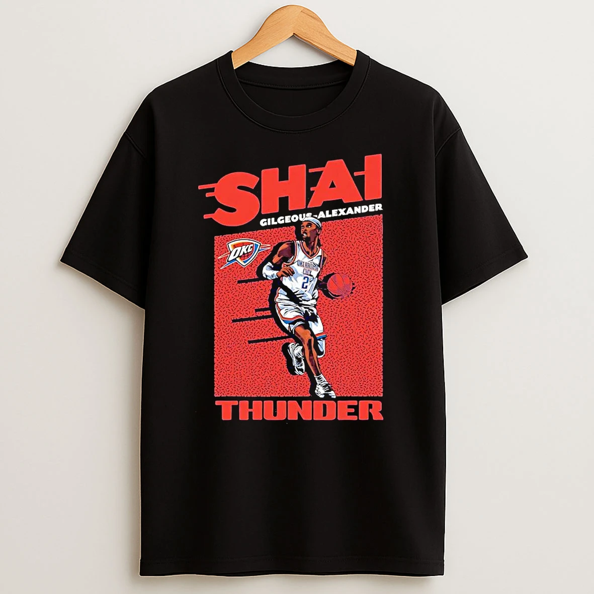 Shai Gilgeous Alexander Action Oklahoma City Thunder T Shirts