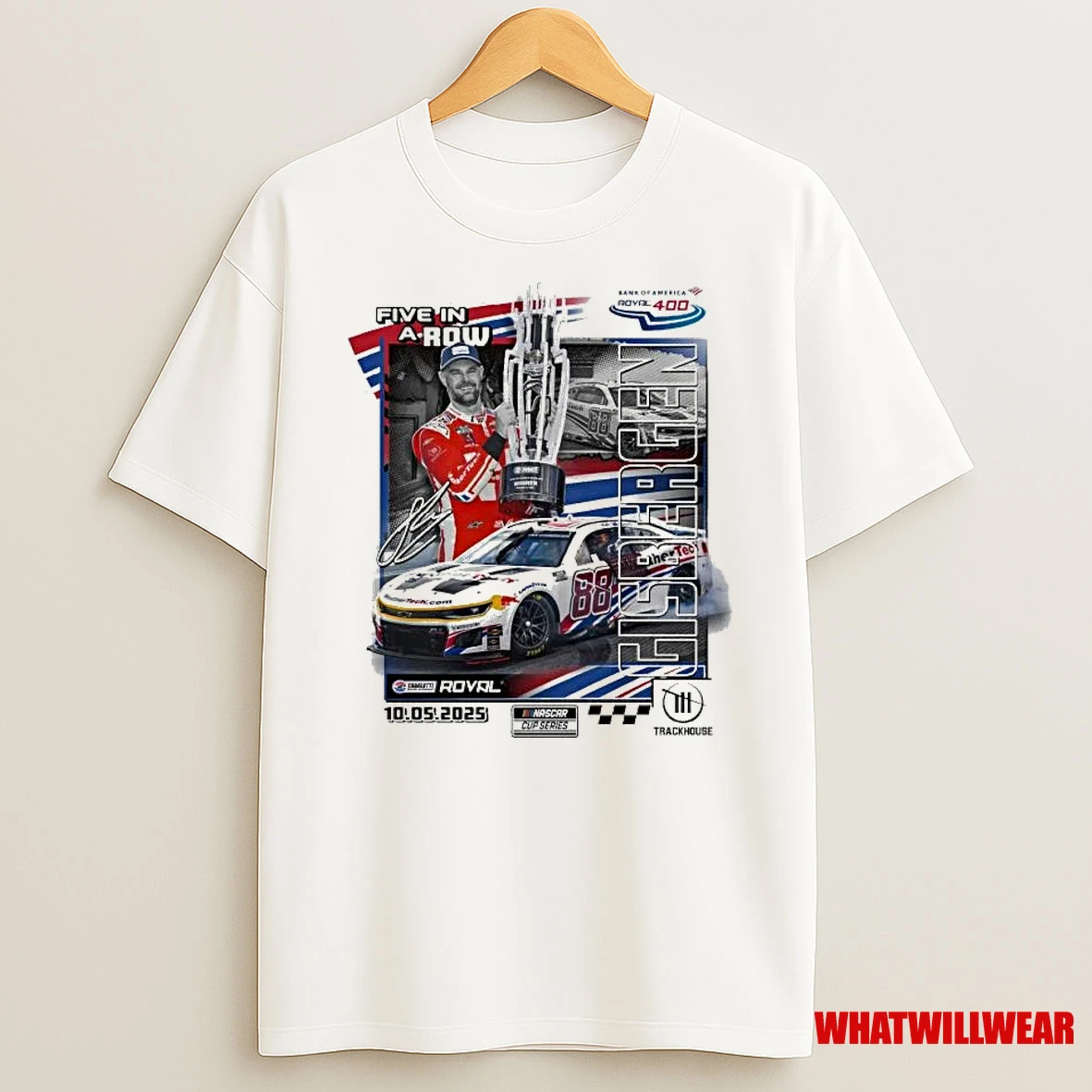 Shane Van Gisbergen Checkered Flag Sports 2025 Bank Of America Roval 400 Race Win Signature Shirts