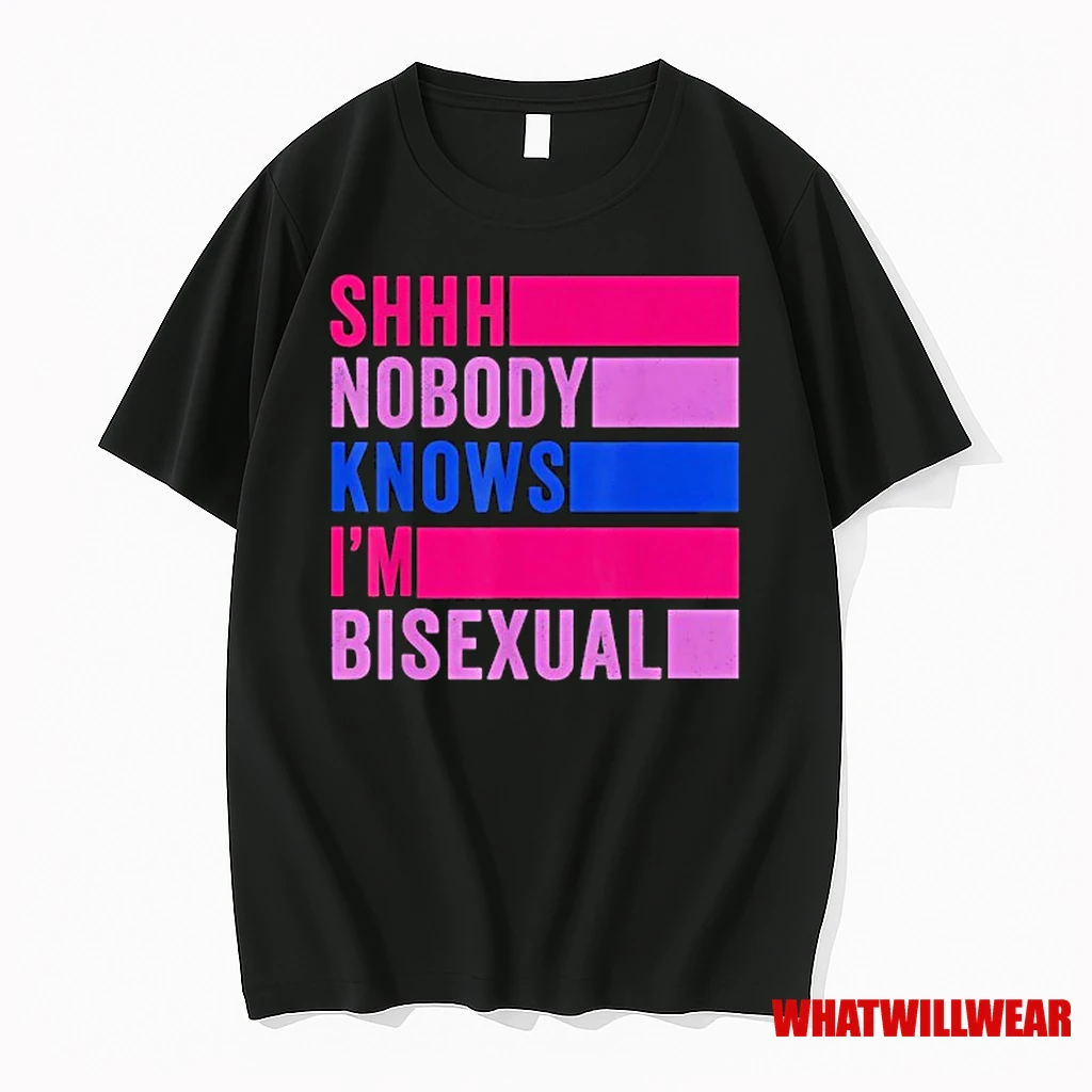 Shhh Nobody Knows Im Bisexual Shirts