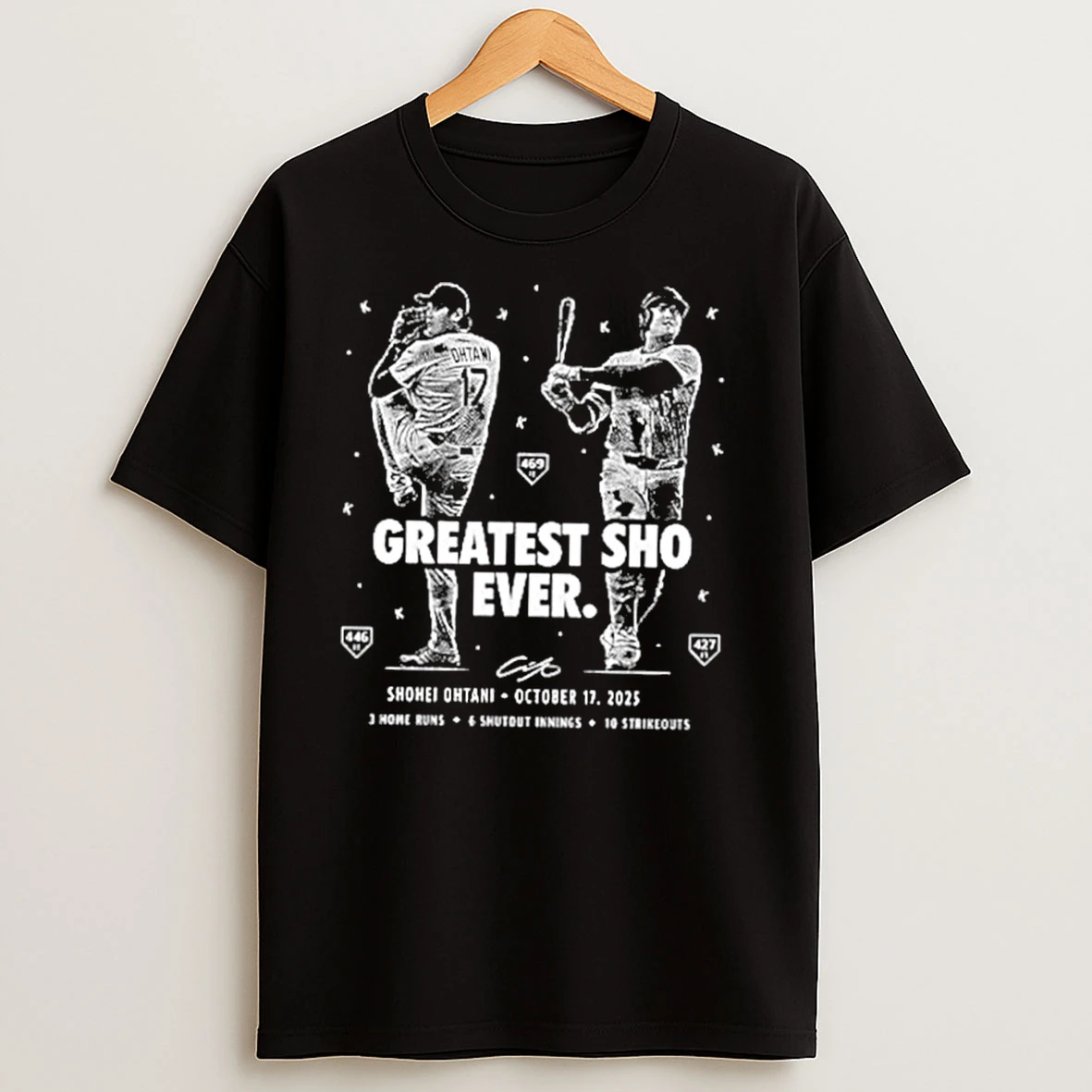 Shohei Ohtani Greatest Sho Ever October 17 2025 Los Angeles Dodgers T Shirts