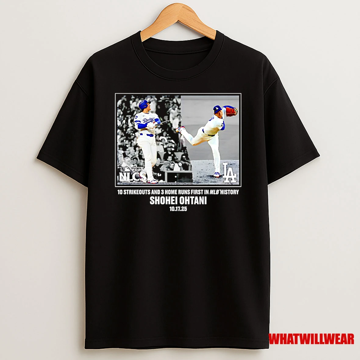 Shohei Ohtani Los Angeles Dodgers 2025 Mlb Postseason Moment 10 Strikeouts And 3 Home Runs First In Mlb History Shirts