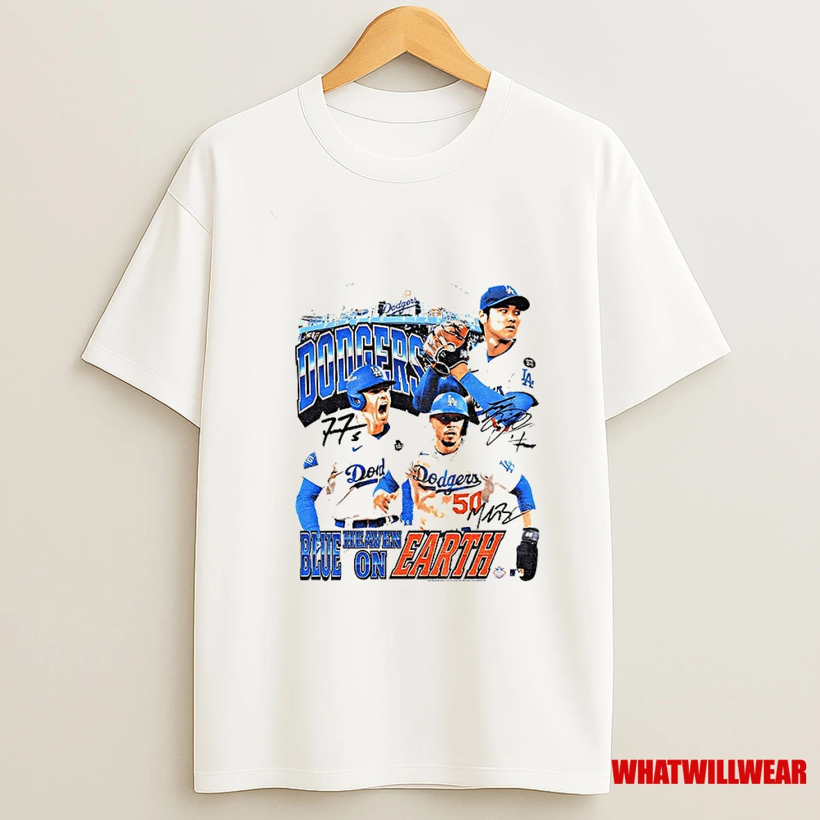 Shohei Ohtani Mookie Betts And Yoshinobu Yamamoto Los Angeles Dodgers Mlb Blue Heaven On Earth Shirts
