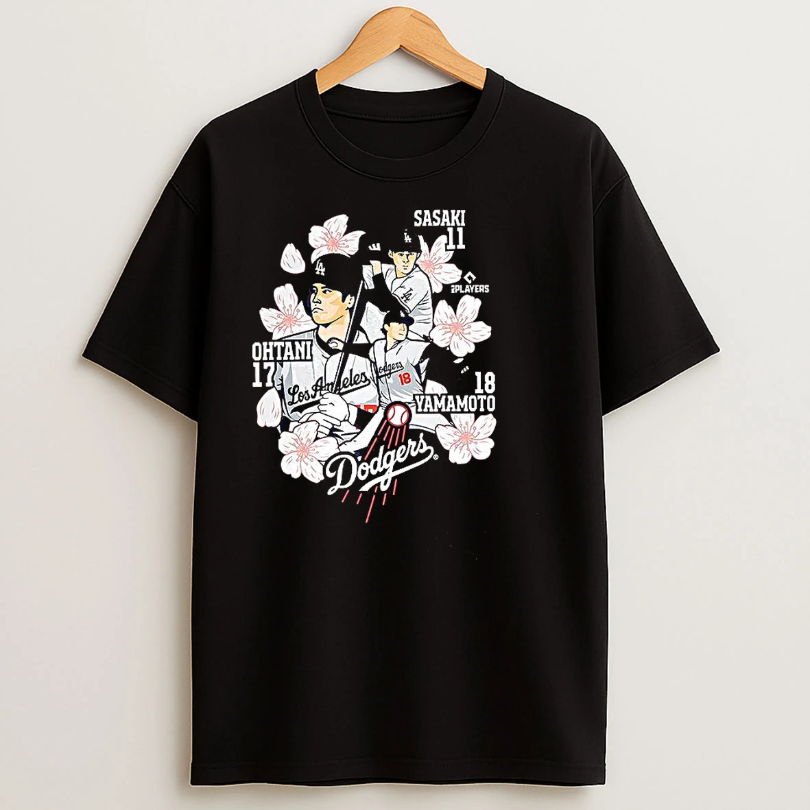 Shohei Ohtani And Yoshinobu Yamamoto Los Angeles Dodgers Flower T Shirts