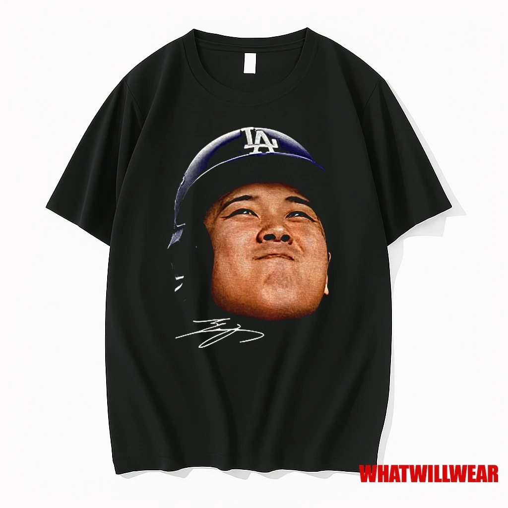 Shohei Ohtani Big Face Los Angeles Dodgers Mlb Baseball Signature Shirts