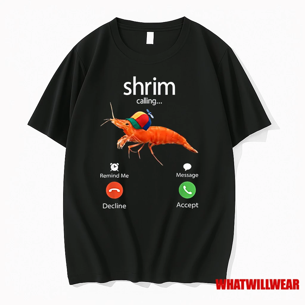 Shrim Is Calling Misspelled Shrimp Incoming Call Meme Shirts