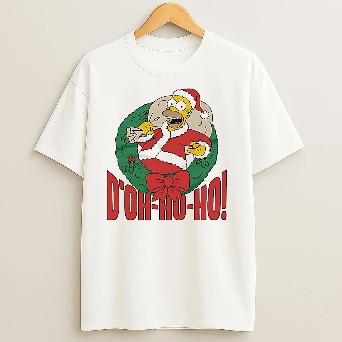 Simpsons Homer Santa Doh Ho Ho Christmas T Shirts