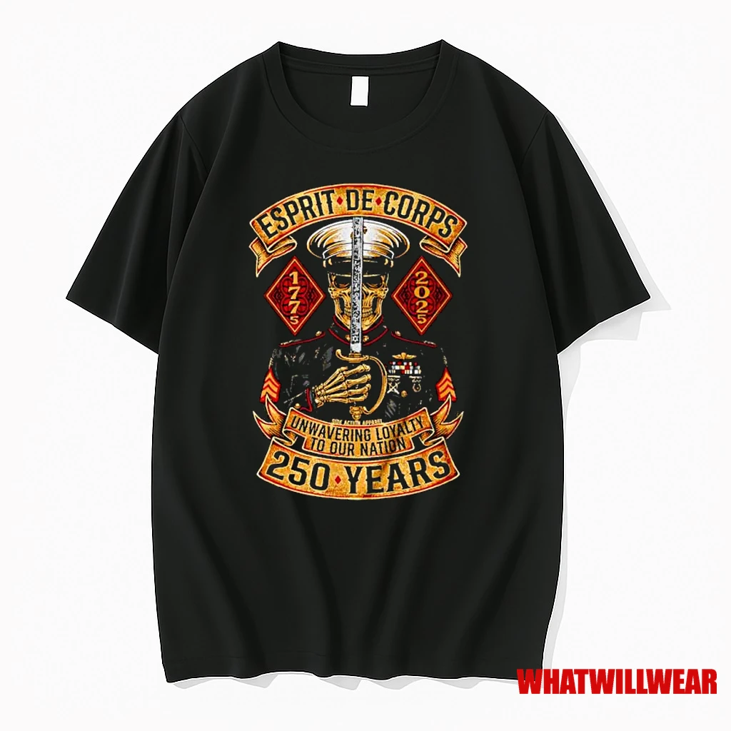 Skeleton Esprit De Corps Unwavering Loyalty To Our Nation 250th Year Ornaments Shirts