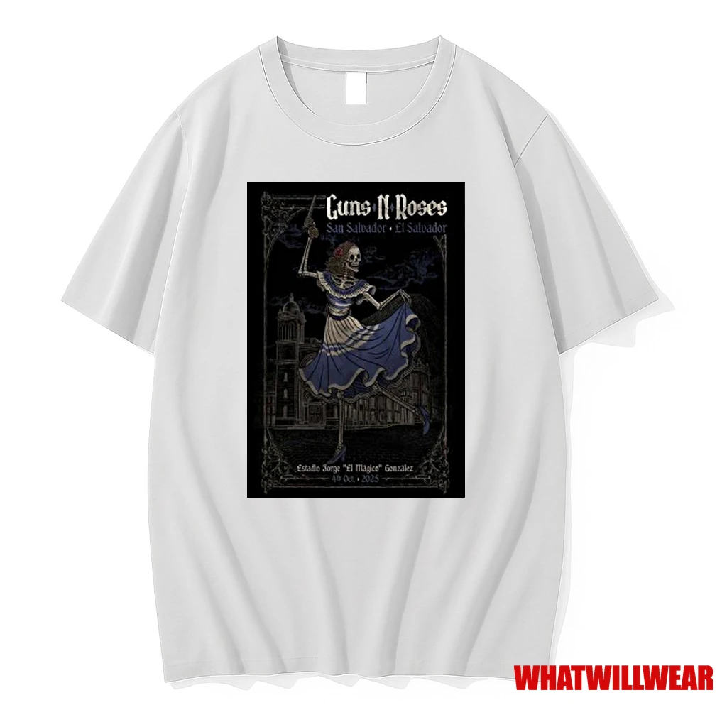 Skeleton Guns N Roses 10 4 2025 San Salvador Sv Shirts