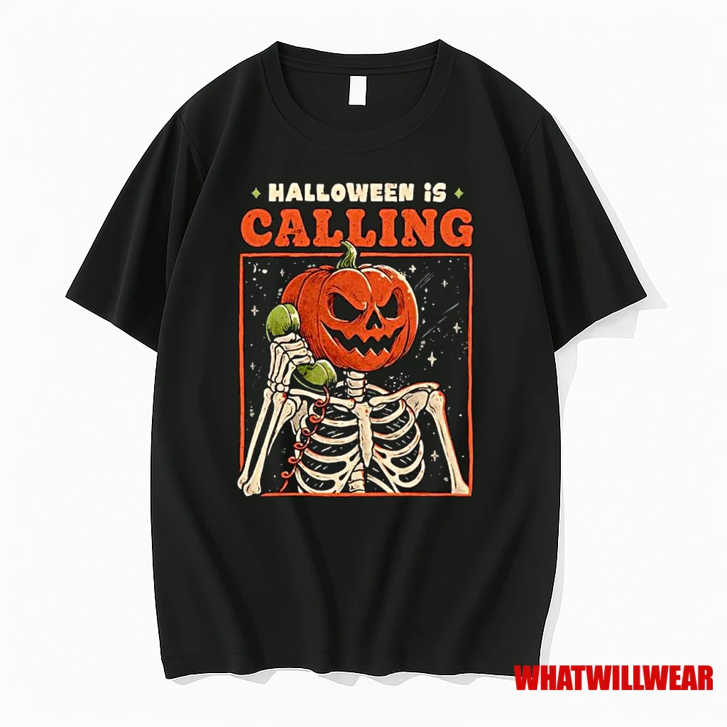 Skeleton Halloween Is Calling Ornaments Shirts