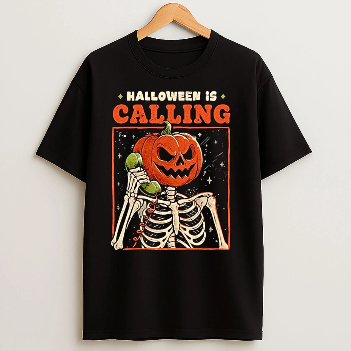 Skeleton Halloween Is Calling Ornaments T Shirts