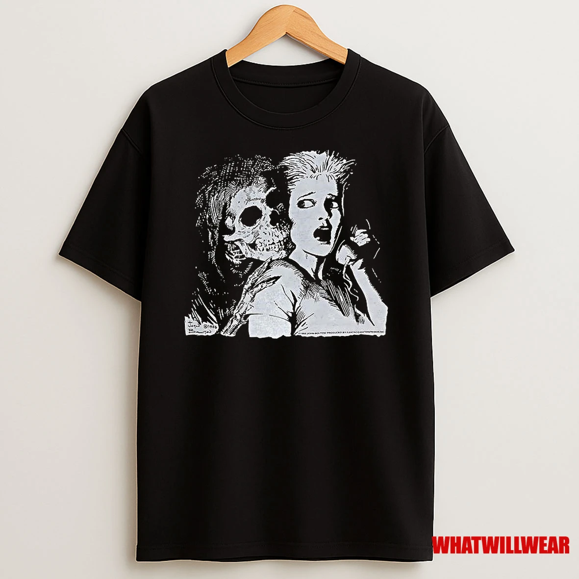 Skeleton John Bolton 1992 Horror Halloween Shirts