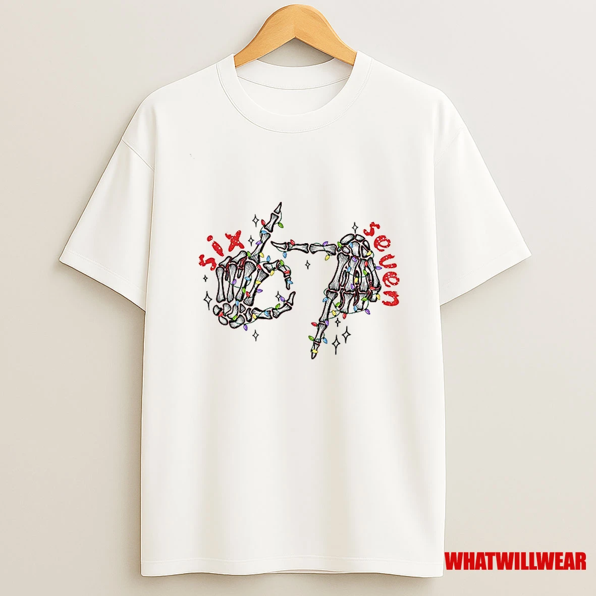 Skeleton Hands Six Seven Merry Christmas Shirts