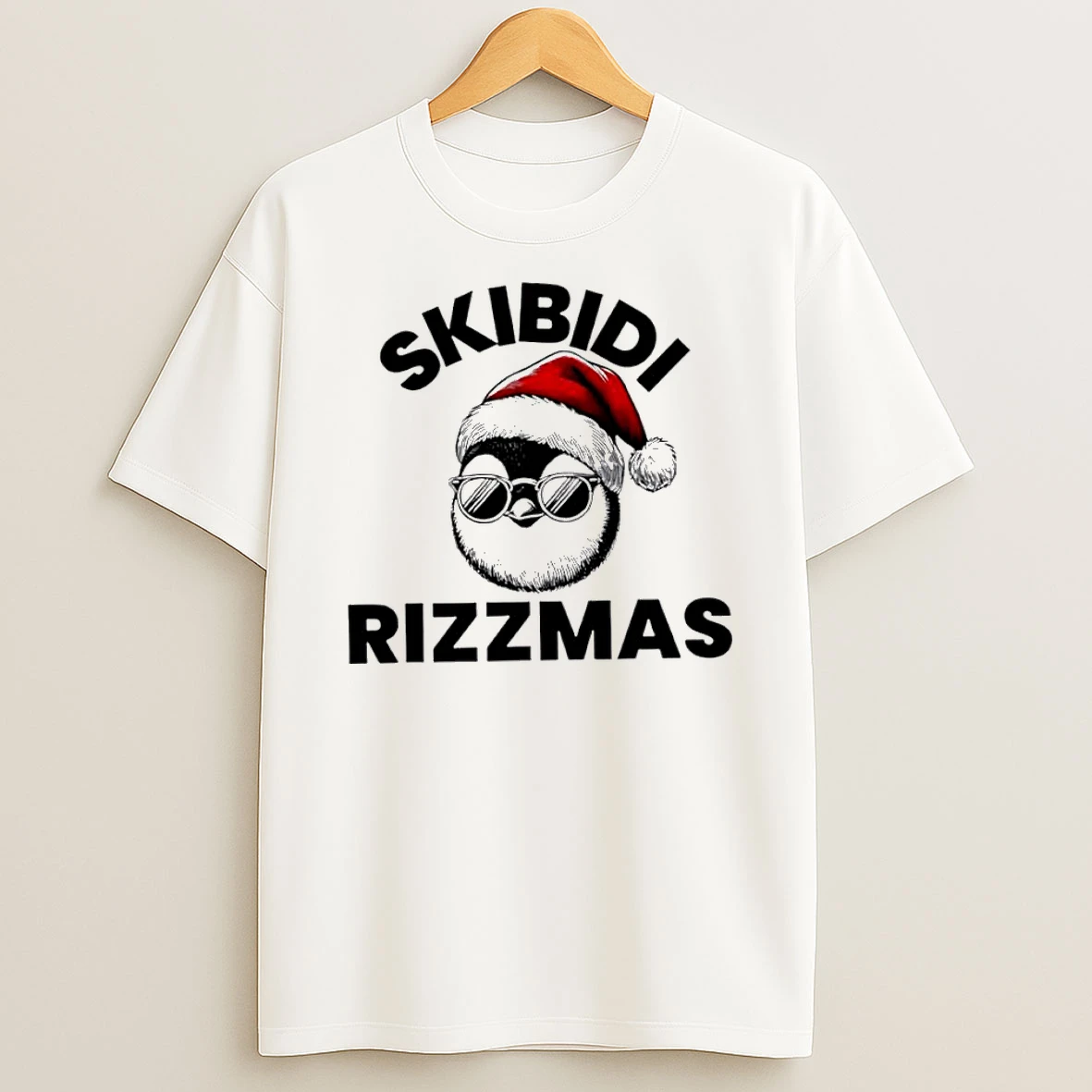 Skibidi Rizzmas Funny Christmas Penguin Shirts