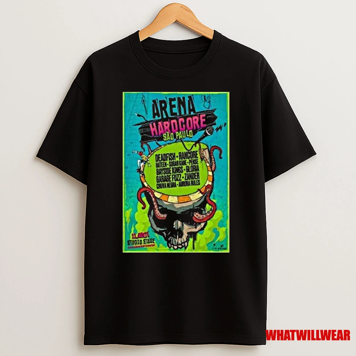 Skull Arena Hardcore Fall Tour 2025 Studio Stage Sao Paolo Shirts