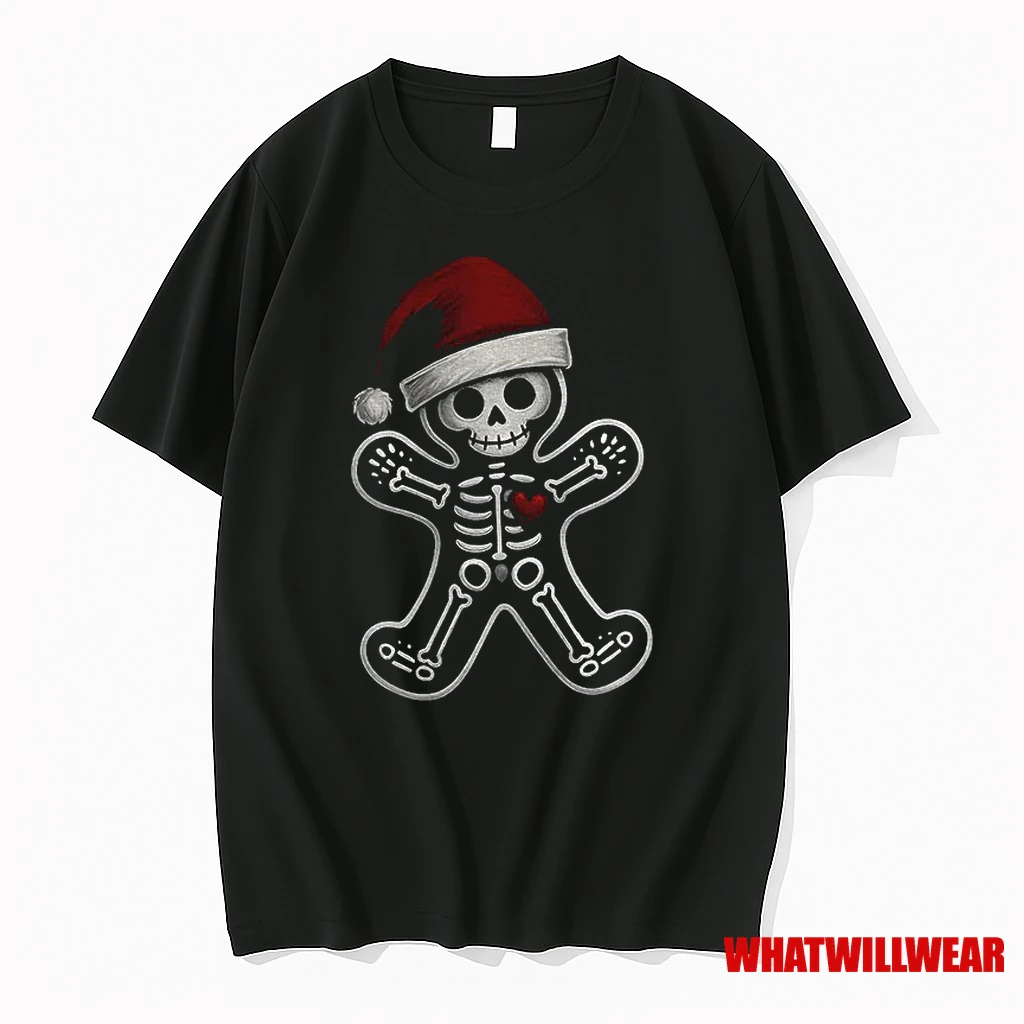 Skull Gingerbread Man Santa Hat Christmas 2025 Shirts