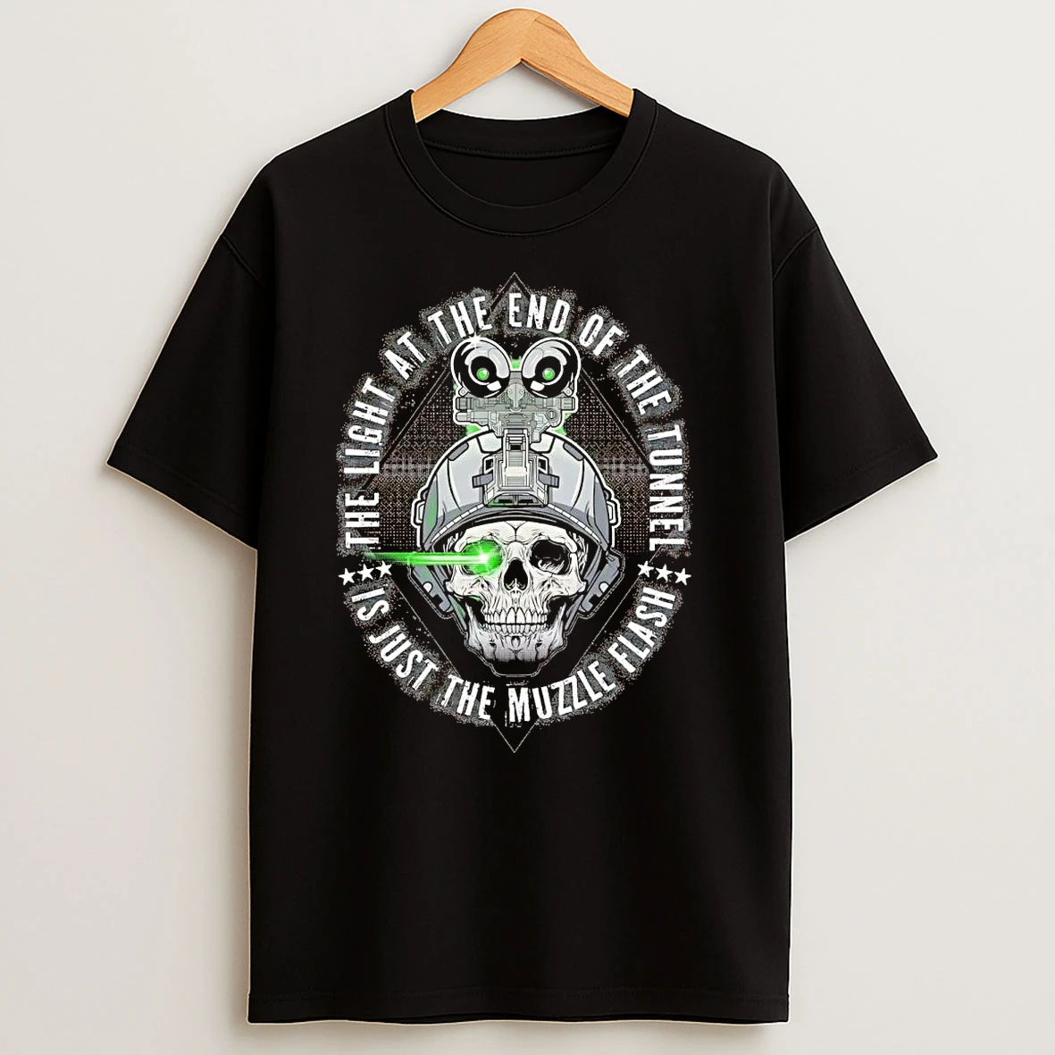 Skull The Light At The End Of The Tunnel Is Just The Muzzle Flash T Shirts