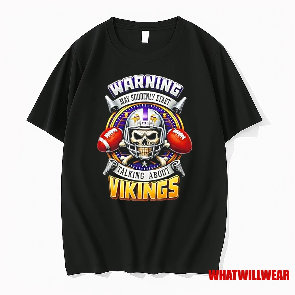 Skull Warning May Suddenly Start Talking About Minnesota Vikings Football Shirts
