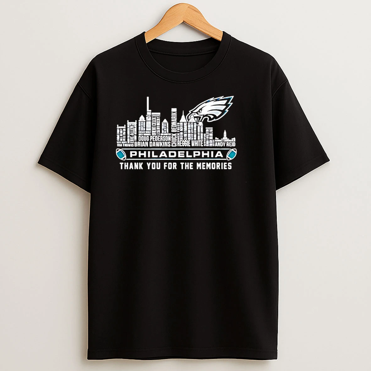 Skyline Philadelphia Eagles Thank You For The Memories Names T Shirts