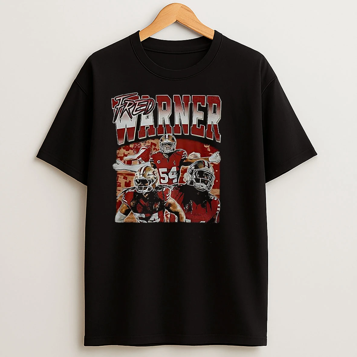 Skyy Moore Wearing Fred Warner Graphic T Shirts
