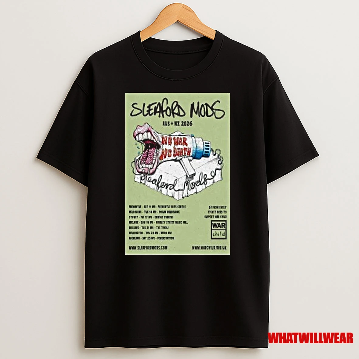 Sleaford Mods Tour Australia New Zealand 2026 Shirts