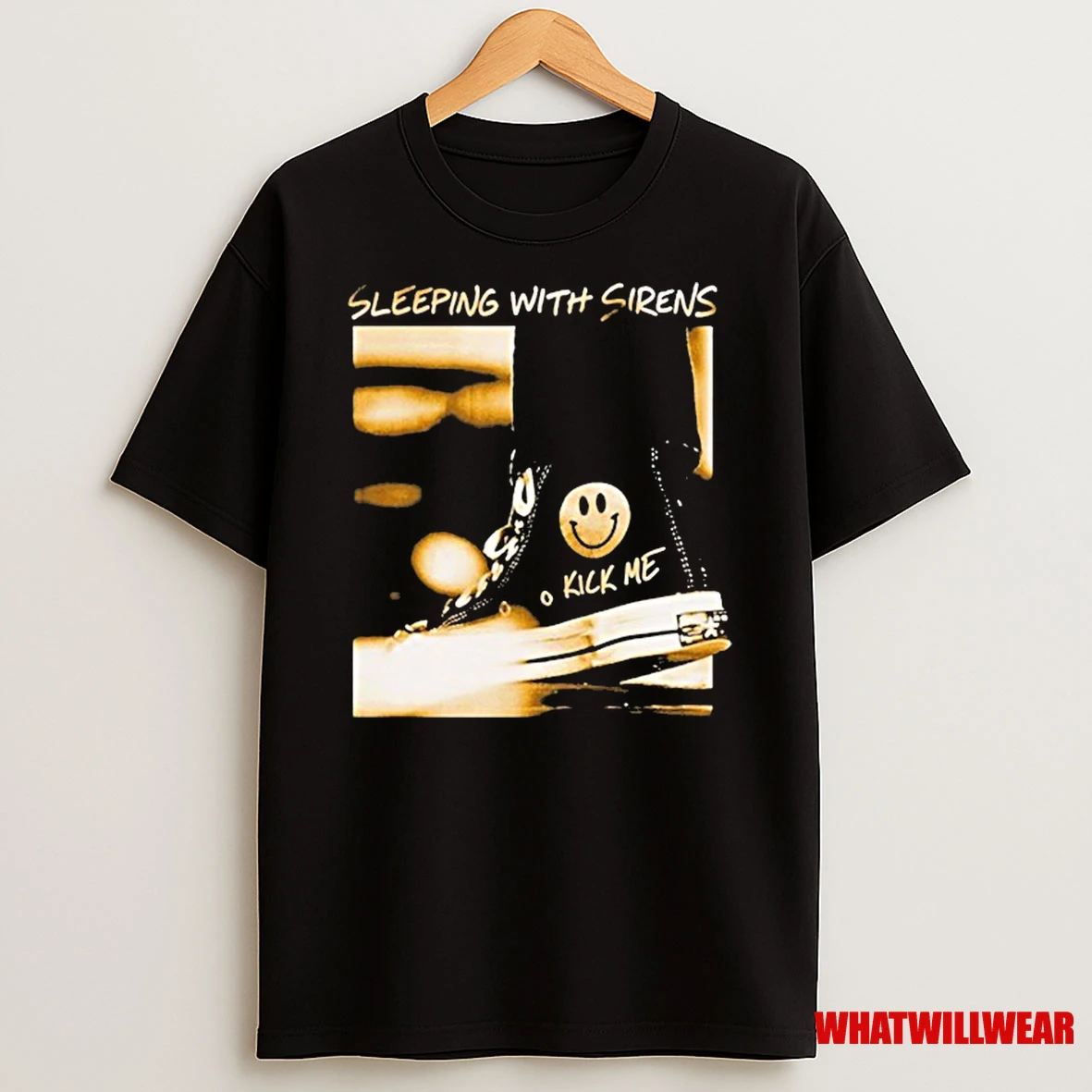 Sleeping With Sirens Kick Me Shoes Smiley Shirts