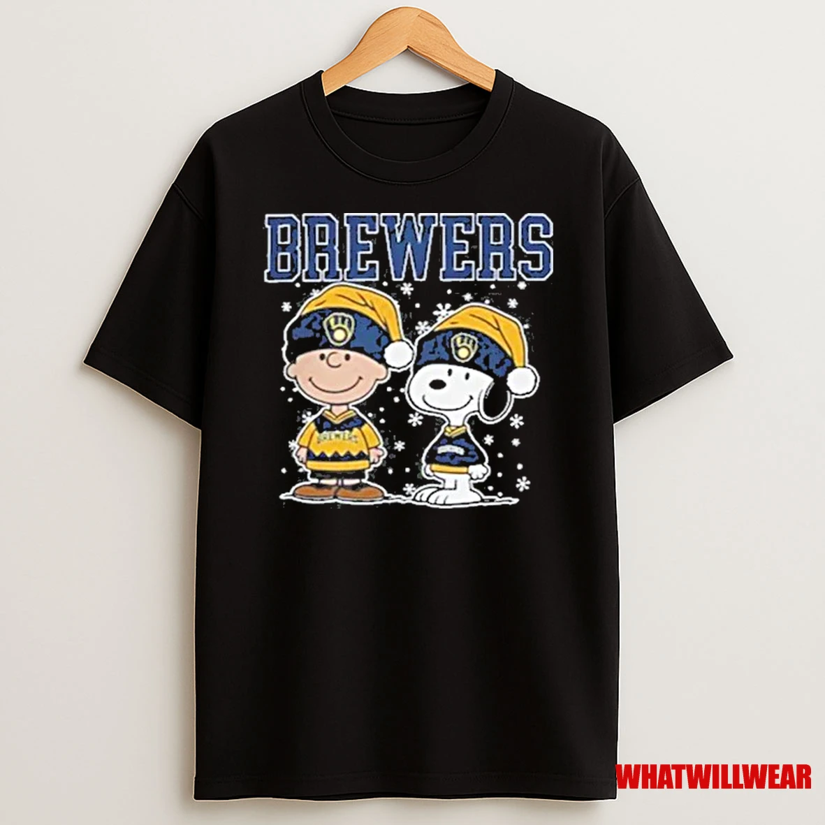 Snoopy And Charlie Brown Milwaukee Brewers Christmas 2025 Shirts