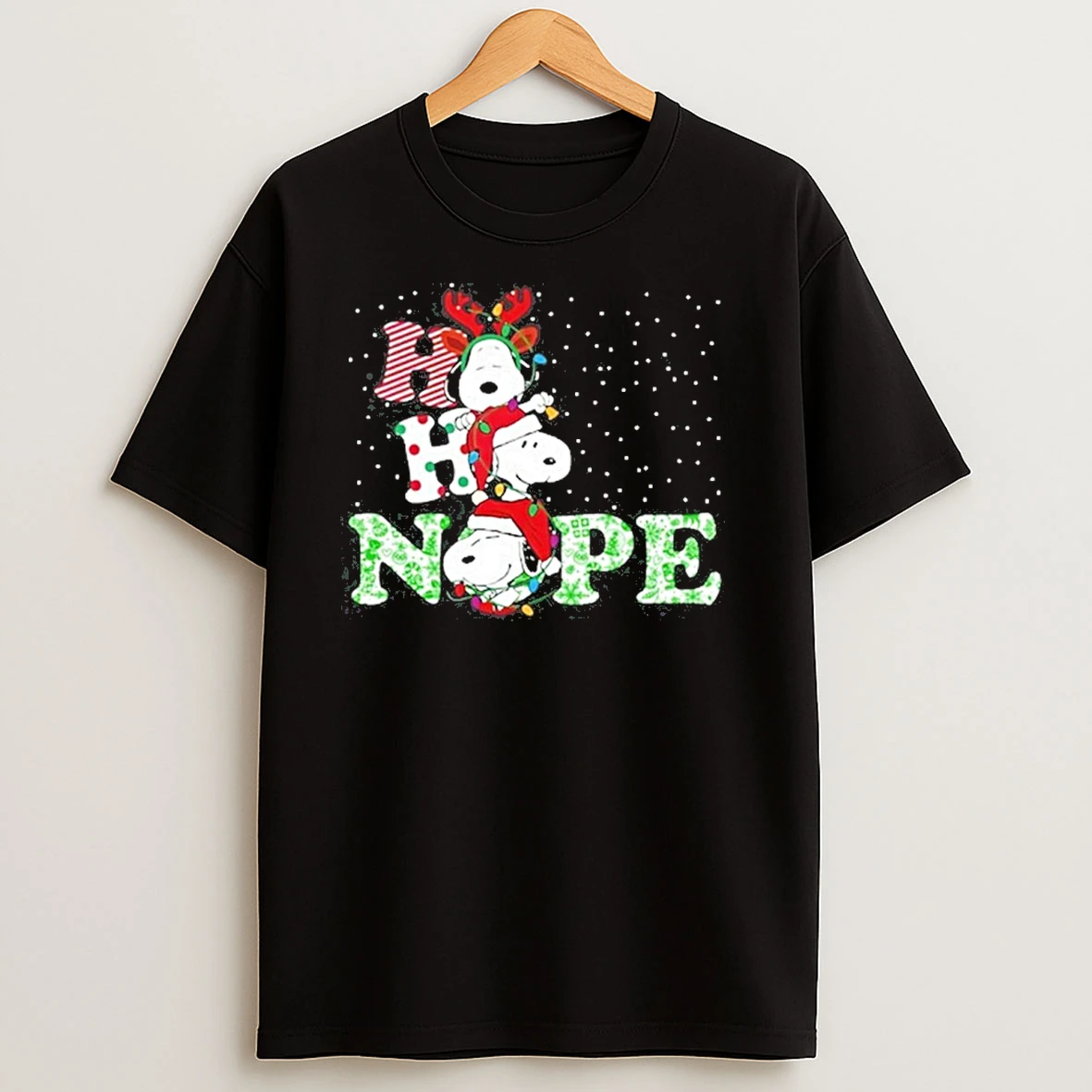 Snoopy Christmas Ho Ho Nope T Shirts