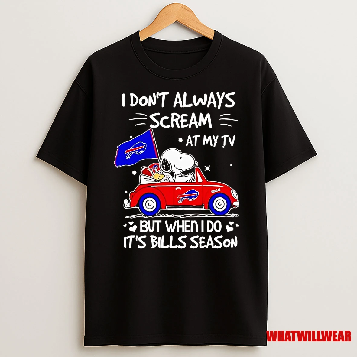 Snoopy I Dont Always Scream At My Tv But When I Do Its Bills Season Shirts
