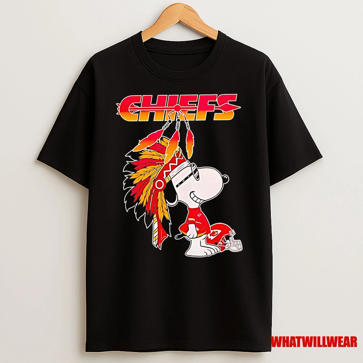 Snoopy Kansas City Chiefs Native Headdress Football Shirts