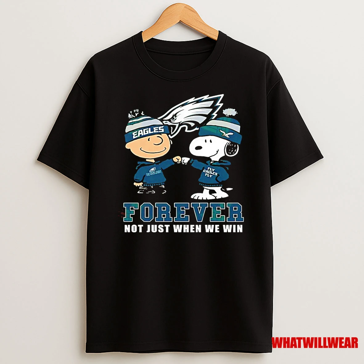 Snoopy And Charlie Brown Philadelphia Eagles Forever Not Just When We Win Fly Eagles Fly Shirts