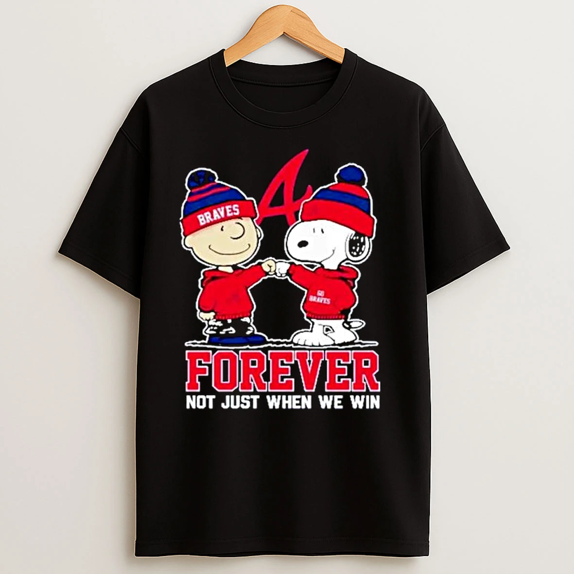 Snoopy And Charlie Brown X Mlb Atlanta Braves Forever Not Just When We Win Ornaments T Shirts