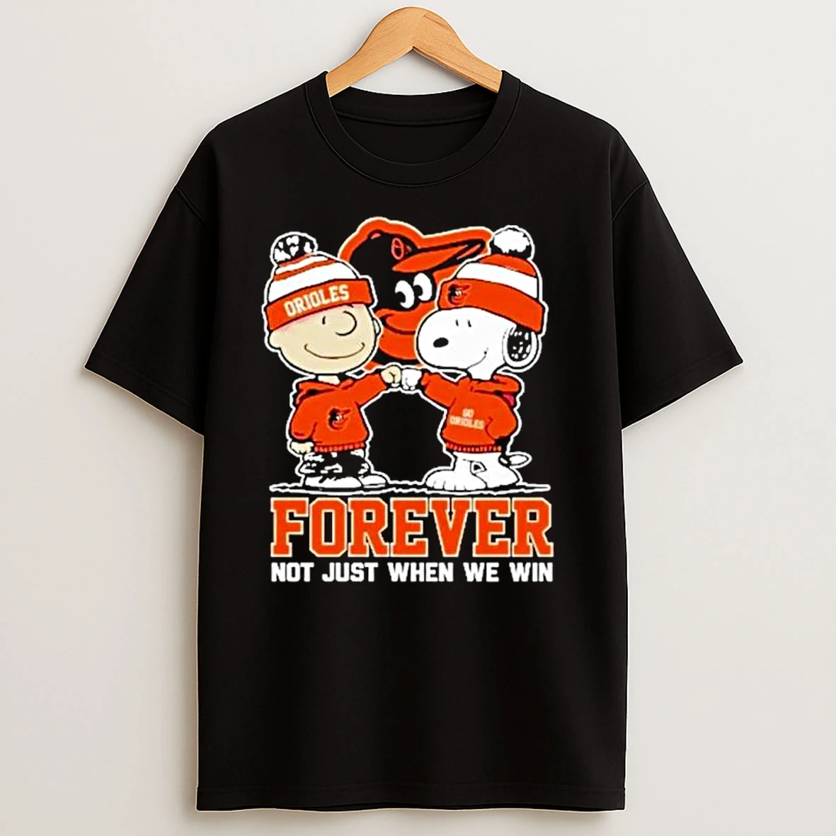 Snoopy And Charlie Brown X Mlb Baltimore Orioles Forever Not Just When We Win Ornaments T Shirts
