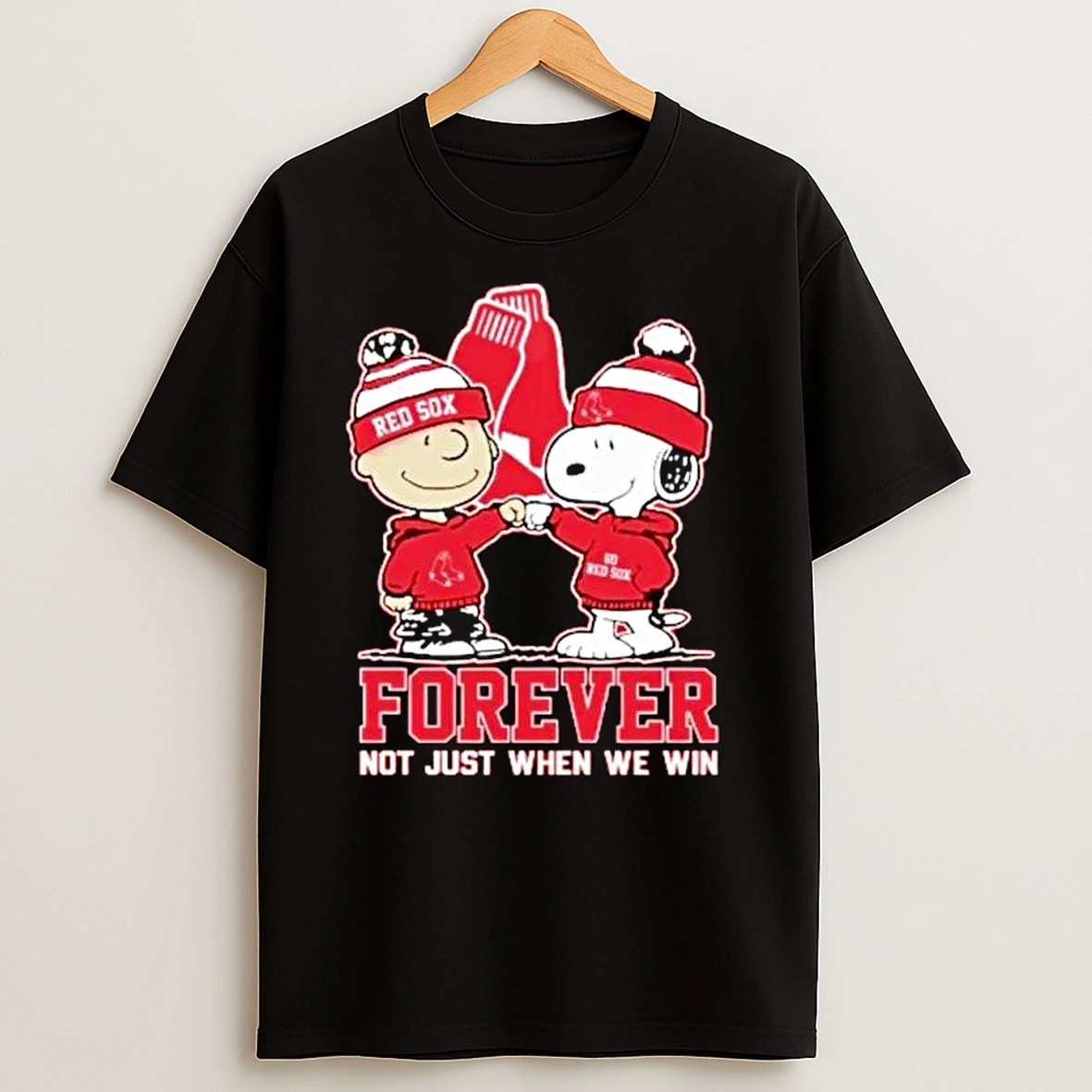 Snoopy And Charlie Brown X Mlb Boston Red Sox Forever Not Just When We Win Ornaments T Shirts