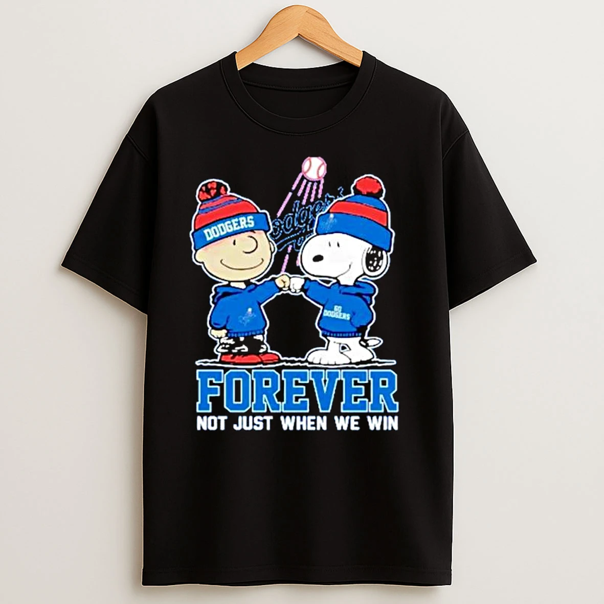 Snoopy And Charlie Brown X Mlb Los Angeles Dodgers Forever Not Just When We Win Ornaments T Shirts