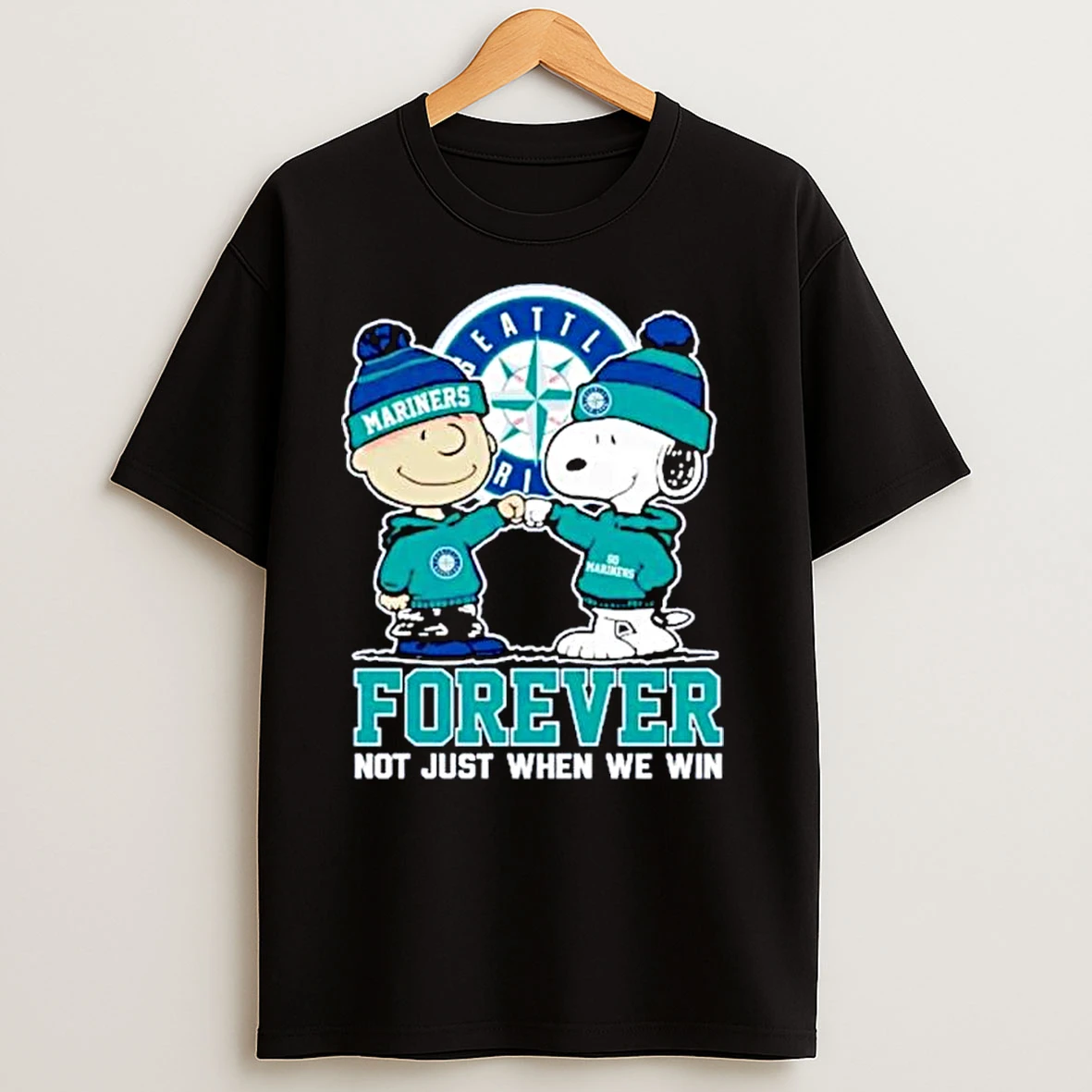 Snoopy And Charlie Brown X Mlb Seattle Mariners Forever Not Just When We Win Ornaments T Shirts