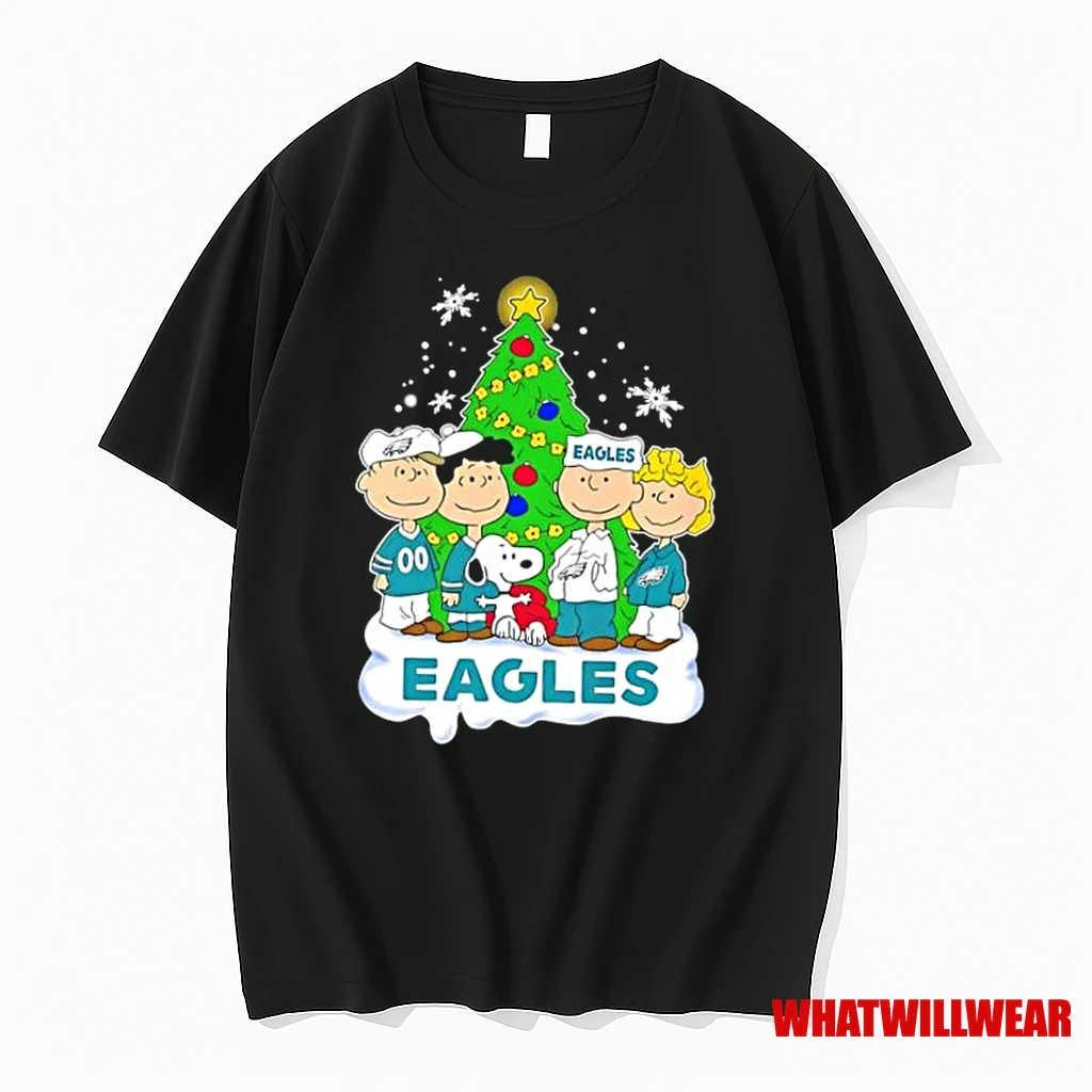 Snoopy And Friends Philadelphia Eagles Football Christmas Tree Shirts