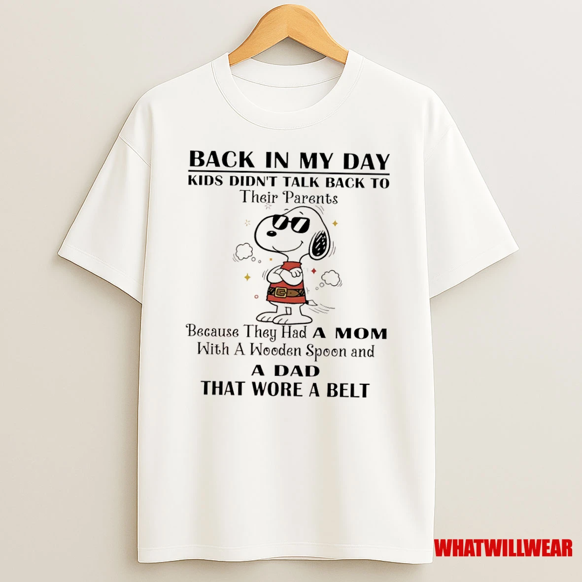 Snoopy Back In My Day Kids Didnt Talk Back To Their Parents Shirts