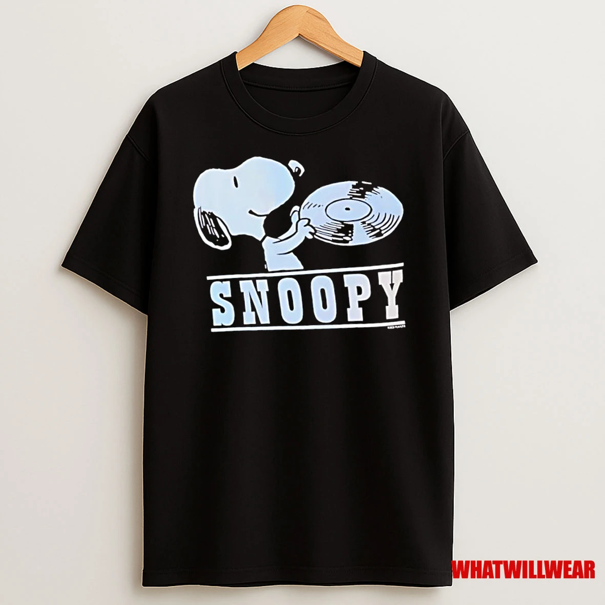 Snoopy Holding A Vinyl Record Shirts