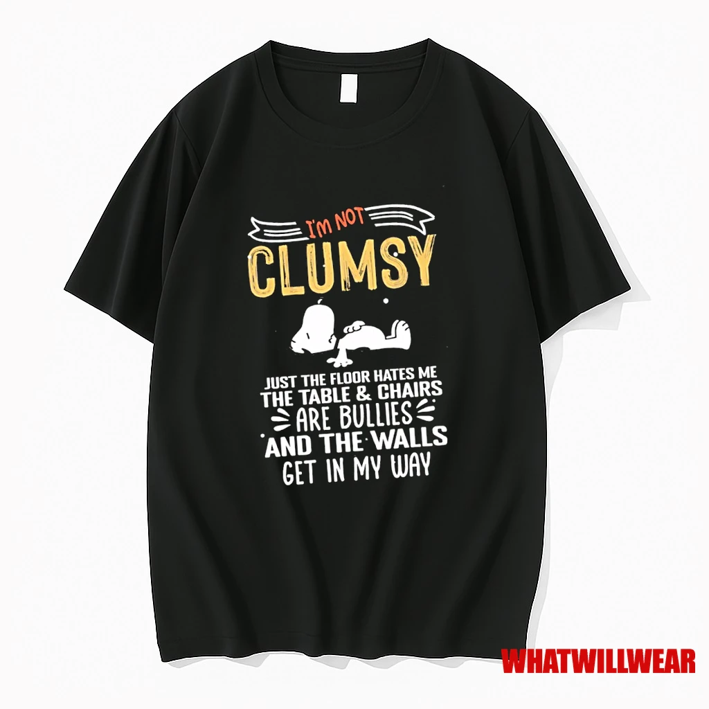 Snoopy Im Not Clumsy Just The Floor Hates Me The Table And Chairs Shirts